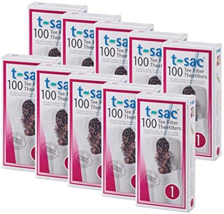 T-Sac Tea Filter Bags, Disposable Tea Infuser, Number 1-Size, 1-Cup Capacity, Set of 1,000 by MagicTeafit