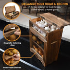 Ikee Design Free Assemble Wood Countertop Potato and Onion Storage Cabinet - Image 4
