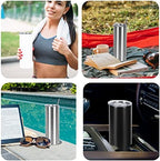 24 Pack 20 Oz Straight Skinny Tumblers,Individually Gift Boxed Stainless Steel Slim Skinny Tumbler Set Bulk, 20 Oz Insulated Slim Thin Travel Tumbler Cup for Diy, White - Image 7