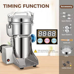 LEEVOT Grain Mill 500g Commercial Spice Grinders Electric 1500W Stainless Steel Pulverizer Dry Grinder for Grinding Wheat, Oats, Corn, Pepper, and Coffee Beans – Grinder for Kitchen. - Image 3