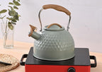 Tea Kettle Stovetop Whistling Teakettle Teapot, Stainless Steel, 3L (Green) - Image 2