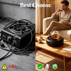 Electric Mini Stove Portable Hot Plate, 110V 700W Electric Heater with Adjustable Power for Teapot/Kettles/Ceramic/Glass Kettle, Electric Stove for Boiling Water, Making Tea/Coffee, Single Burner - Image 5