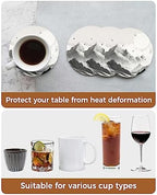 Coasters for Drinks Set of 6, Mountain Peak Sun Eagle Natural Landscape Ceramic Cup Mat, Absorbent Ceramic Stone Coasters with Cork Base for Coffee, Cups, Wooden Table, Home Decor 4 Inch - Image 7