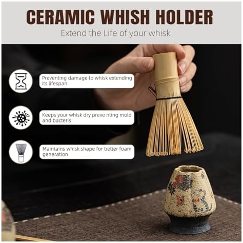 Matcha Set Making Whisk Teaspoon Ceramic Bowl Tranditional Tea Sets Tools Gifts - Image 5