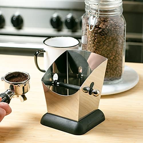 RSVP International Espresso Coffee Kitchen Tool Home and Commercial Use, Knock Box, Stainless Steel - Image 3