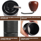 Manual Coffee Grinder Detachable Stainless Steel Conical Burr Aluminum Coffee Bean Grinder Black with 2 Cup Stovetop Espresso Maker Stainless Steel Moka Pot Stove Top Percolator Italian Coffee - Image 6