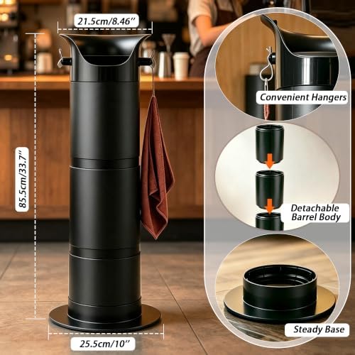 Espresso Knock Box for Coffee Grounds, Detachable Coffee Knock Box - Image 2