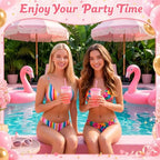 Honeydak 30 Pack Reusable Plastic Tumblers with Lids and Straws 12oz Colorful Cold Drink Cups Bulk Travel Mug Leak Proof Party Iced Coffee Cups for Summer Party Birthday Gift (No Glitter,Pink Lid) - Image 5