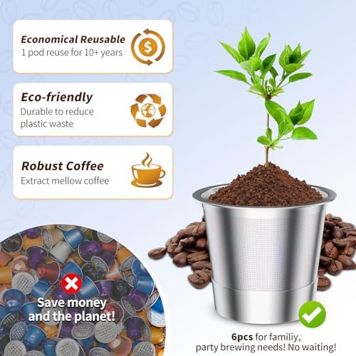 AANQQ Reusable K Cup Coffee Pods for Keurig 1.0: Brew More Save More 6 Pack - Image 5
