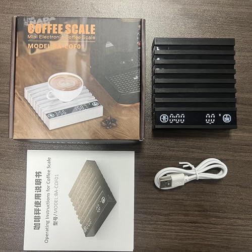 USB Rechargeable Mini Coffee Measurement Tool with Timer for Precision, Black - Image 7