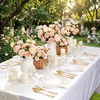 YOUBET 700 PCS Clear Gold Plastic Plates for Wedding Party - Image 6