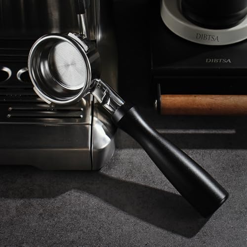 DIBTSA 58mm Bottomless Portafilter Compatible with Breville Dual Boiler BES920, Oracle BES980, Oracle Touch BES990, with Filter Basket and Puck Screen, Anodized Aluminum Handle, Black - Image 4
