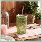Wiwiqing 12 Set 16oz Vintage Tumbler with Lid and Straw Bulk, Green - Image 4