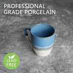 Bosmarlin Ceramic Coffee Mug Set of 4, 17 Oz, Coffee Cups with Big Handle, Microwave Safe, Unique Reactive Glaze - Image 3