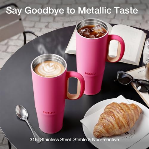 BABLOV 40oz Insulated Coffee Tumbler 316L Stainless Steel Travel Coffee Mug - Image 2