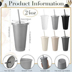 Honeydak 30 Pack Tumbler with Straw and Lid Bulk, Matte Color - Image 3