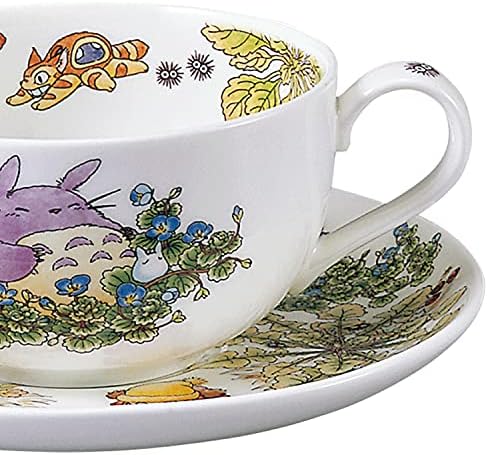 Noritake T97285A/4660-1 My Neighbor Totoro Milk Tea Cup & Saucer, 11.8 fl oz (325 cc), Large Dog Fuguri, Microwave Safe, 1 Guest, Bone China - Image 3