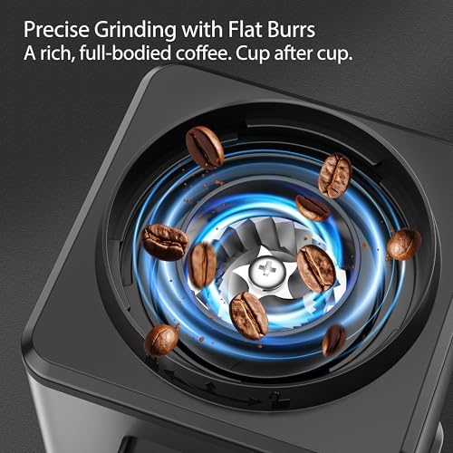 Electric Coffee Grinder, Suitable for Home Use, Features 25 Precise Grinding Settings, a 60-Second Timer Function, and an Easy-to-Clean Stainless Steel Coffee Bean Grinder - Image 4