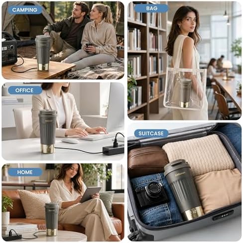 100-240V Travel Portable Electric Kettle 13.5oz 316SS 6 Temperature Control - Image 6