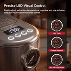 HIBREW H10B Programmable Espresso Machine with LED Display & Pressure Gauge - Image 4