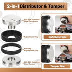 58mm Espresso Tools, Distributor and Tamper Kit, WDT, Funnel & Puck Screen - Image 2