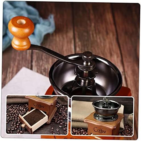 Vintage Wooden Manual Coffee Grinder with Ceramic Burr, 50-60g Capacity - Image 7