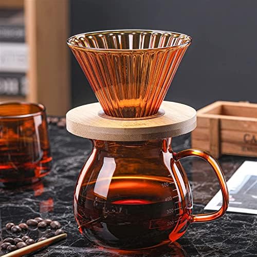 Percolator Coffee Pot 500ml Color Reusable Glass Coffee Pot High Temperature Resistant Glass Coffee Pot Sharing Pot Coffee Percolators Coffeeware (Color : Green) - Image 2