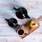 London Pottery Farmhouse 4 Cup Ceramic Teapot with Removable Infuser and Lid, Large Tea Pot with Stainless Steel Fine Mesh Strainer, 40.6 OZ / 1200ml Tea Pot for Loose Tea or Bags (Gloss Black) - Image 5