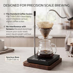 Pour Over Coffee Maker Stand with American Black Walnut Base, Stainless Steel Adjustable Dripper Holder, Wooden Brewing Station, Cone Brewer Rack, Barista Accessories & Kitchen Coffee Décor - Image 3