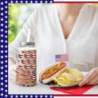 Skylety 30 Pcs 4th of July Plastic Cups with Lids and Straws 13.5 oz Independence Day Plastic Cups Reusable Cute Tumbler for 250th Anniversary 4th of July Party Favor Patriotic Supplies - Image 4