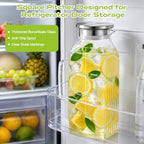 Aofmee Glass Pitcher with Lid for Fridge, 68oz Square Iced Tea Pitcher - Image 4