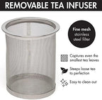 Primula Half Moon Teapot_Set with 4 Tea_Cups, Removable Stainless Steel Filter and Infuser, Glass Tea_Maker, Filter, Dishwasher Safe, 40-Ounce, Tea Gift Set,Tea Set for Service of 4 Adults (Pack of 6) - Image 5