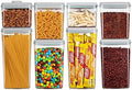Ankou Food Storage Containers Pop Airtight Food Storage Containers with Lids for Kitchen Pantry Organizing Cereal Snack Flour Sugar Coffee Spaghetti Stackable - 8 Pcs (1.2, 2.0, 2.7, 3.3qt)*2 by ANKOU