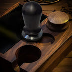 58mm Coffee Tamper – Professional Barista Accessories, Stainless Steel Base, Ergonomic Walnut Wood Handle, Calibrated Spring-Loaded Design for Espresso Lovers (Coffee Tamper, 58mm) - Image 4