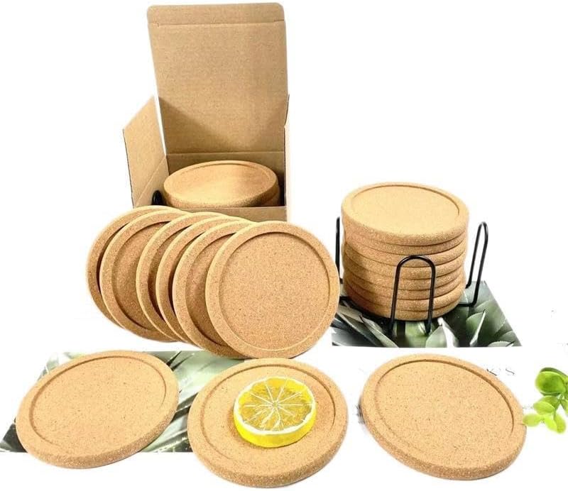 Coasters Cork Coasters, Round & Square, 3-5mm - Image 4
