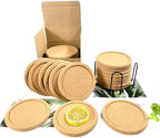 Coasters Cork Coasters, Round & Square, 3-5mm - Image 2