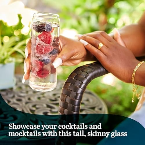 Libbey Classic Slim Beer Can Glasses, 12.5 oz Tall Drinking Glasses Set of 6, Space-Saving, and Versatile Thin Glassware for Cocktails, and Mocktails - Image 2