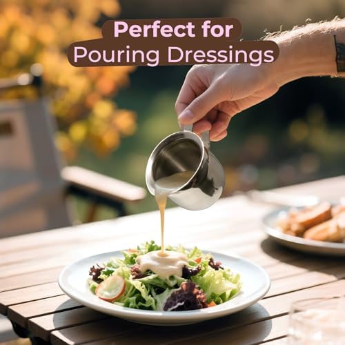 Fit Meal Prep [12 Pack] 5 oz Creamer Pitcher - Stainless Steel Bell Creamers, Mini Cup Container for Serving Milk, Coffee Cream, Salad Dressing, Maple Syrup, Espresso Machine for Restaurant, Cafes - Image 5