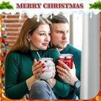 Ziliny 12 Pcs Christmas Wine Tumbler Set 12 Oz Insulated with Lid,Texts - Image 4