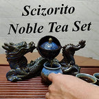 Chinese Gongfu Tea Set Gift Box, Chinese Dragon Shape, Pure Hand Firing, with 360Rotating Teapot and Infuser, Suitable for Office, Home, Gift (Dragon Feast) - Image 4