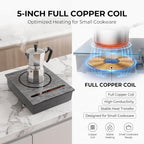 500W Mini Portable Induction Cooktop for Moka Pot & Small Cookware - Image 5