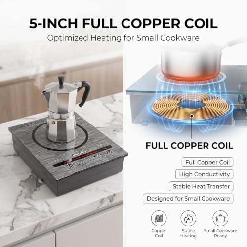 500W Mini Portable Induction Cooktop for Moka Pot & Small Cookware - Image 5