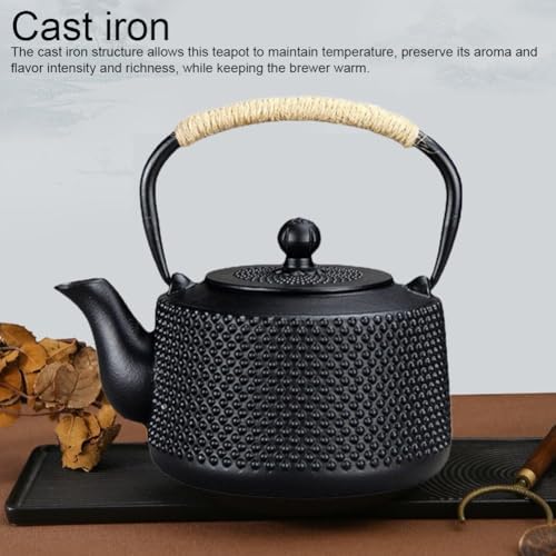 Cast Iron Teapot, 850ml Tetsubin Japanese Tea Kettle for Loose Leaf and Tea Bags, Tea Pot Cast Iron Tetsubin Tea Ceremony Accessory - Image 4