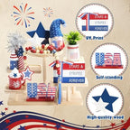 4th of July Decorations for Home Office Indoor 8 Pcs Tiered Tray Decor - Image 5