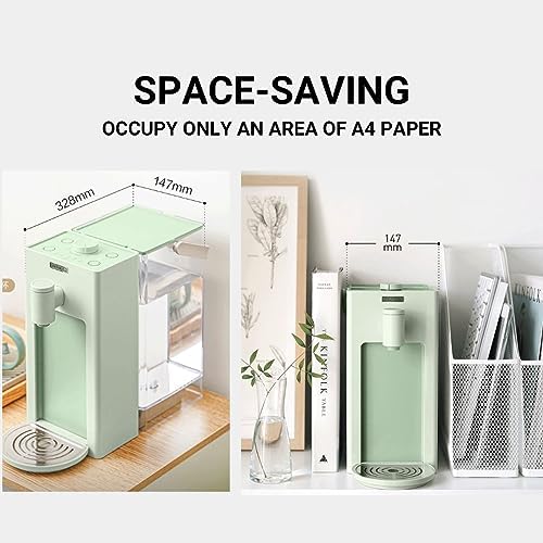 BUYDEEM S9013 Instant Hot Water Dispenser, Countertop Water Boiler & Warmer for Tea, Coffee and Baby Formula, Adjustable 8 Temperatures & 5 Water Outputs, 3L Water Tank(102oz), Green - Image 6