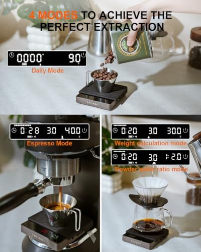 KOFIKOFI Coffee Scale with Timer, 0.1g Precision, 4 Modes, USB-C, 2000g - Image 2
