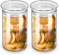 ZENS Glass Jars with Airtight Lid Set of 2, 37oz Kitchen Storage Jars by ZENSLIFESTYLE