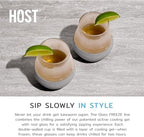 Host Tasting Glass FREEZE, Whiskey Tasting Glasses with Active Cooling Gel, Whiskey Lover Gifts, Gray 6.7oz Set of 2 - Image 6