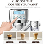 AMZCHEF Espresso Machine, Auto Milk Frother, 20 Bar Pressure, Silver - Image 5