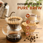 600 Count 1-2 Cup Small Coffee Filters, Natural Unbleached Basket Paper Filters Compatible with 155 Size pour over drippers & Single Serve Coffee Makers - Image 5